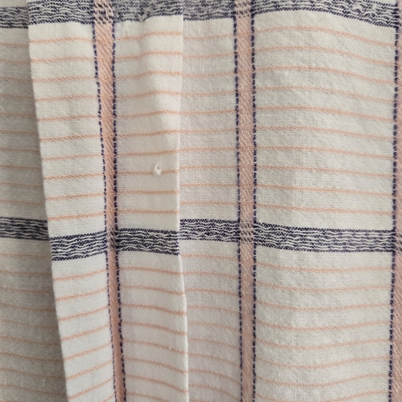 Vintage First Class Button Up Shirt Women's L Blue And Pink Plaid Locker Loop - Picture 7 of 12